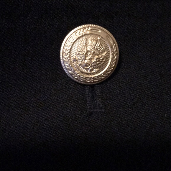 ⚜️SOLD⚜️Black Blazer Military Style - Picture 4 of 6